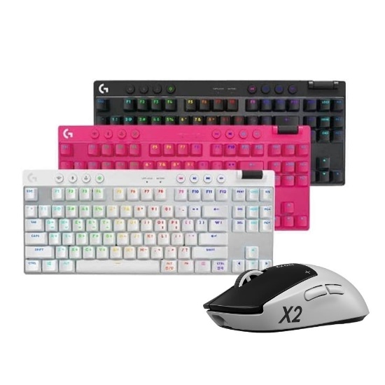 로지텍 PRO X2 SUPERSTRIKE + PRO X TKL LIGHTSPEED 키보드 마우스 세트_이미지