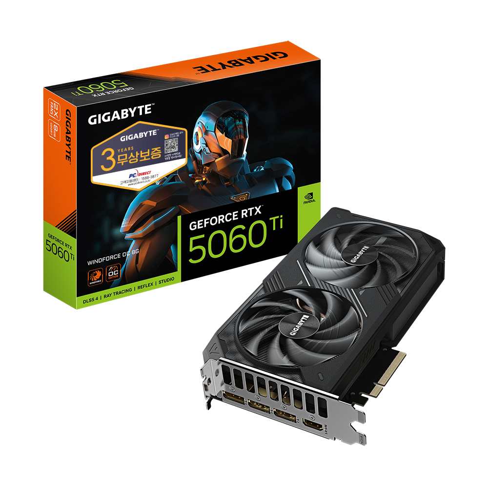 GIGABYTE 지포스 RTX 5060 Ti WINDFORCE OC D7 8GB 피씨디렉트_이미지
