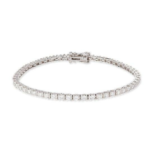 14K 랩 다이아몬드 테니스 팔찌(2mm) 16.5cm