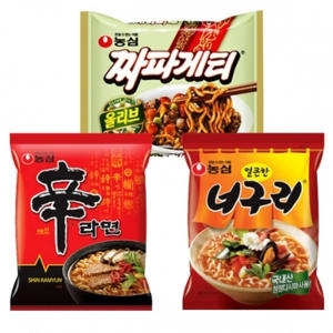 신라면10개 + 짜파게티10개 + 얼큰한너구리10개