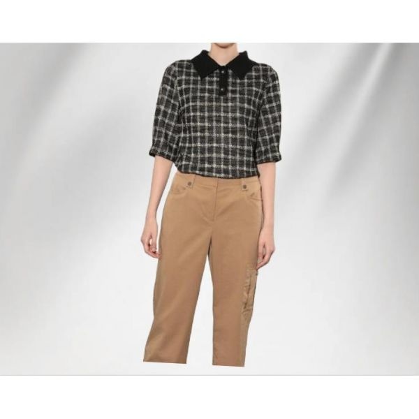 올리비아로렌 HC03 트위드 반팔 카라 티셔츠 VOC AL4F 7341 39397325965409_이미지