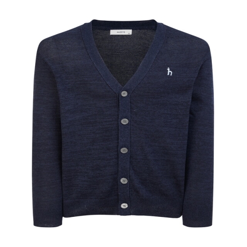 헤지스레이디스 스테디셀러 네이비 짜임 면혼방 가디건 WHSW5B202N2