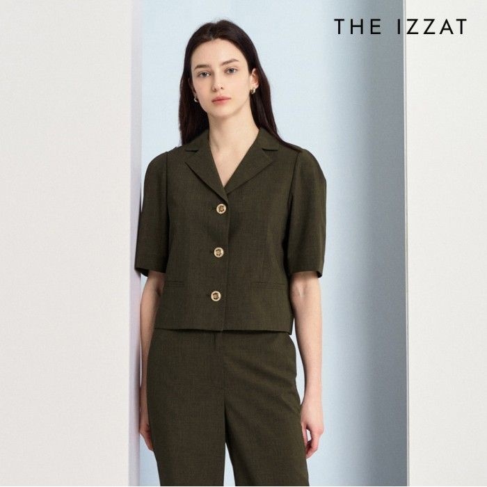 더아이잗 백 슬릿 퍼프 슬리브 재킷 IP5M0JK821_이미지