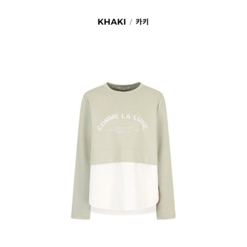 더아이잗 셔츠 배색 레터링 티셔츠 IP3MOTS711_CC