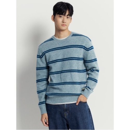 빈폴 남성 푸즈예티 스트라이프 니트 스카이 블루_BC5X51C61Q