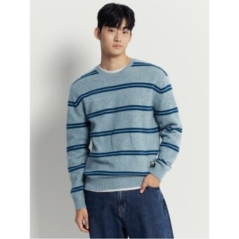 빈폴 남성 푸즈예티 스트라이프 니트 스카이 블루_BC5X51C61Q