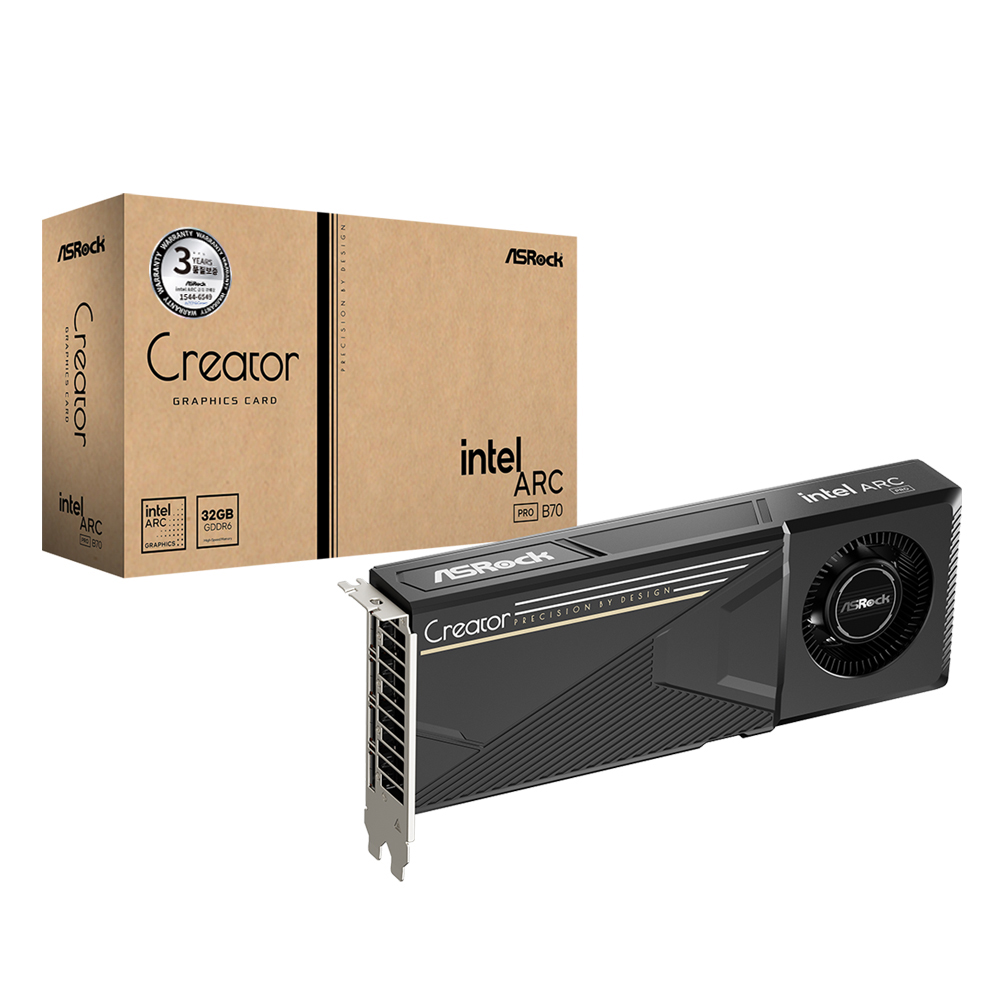 ASRock 인텔 Arc Pro B70 D6 Creator 32GB 인텍앤컴퍼니_이미지