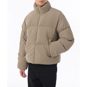 무신사 스탠다드 MUSINSA STANDARD 데일리 푸퍼 코듀로이 숏 패딩 재킷 자켓 베이지 MMDUJ713-BE 439435_이미지