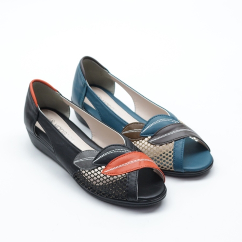  퀸메리즈 엘샤드 토오픈 여성플랫/여성샌들/국내생산 QM190413