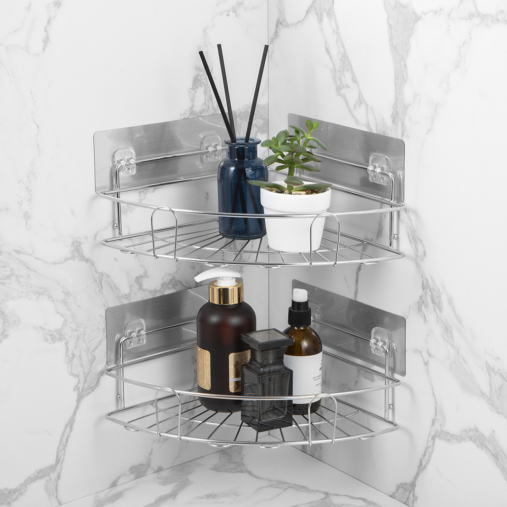 쿠팡 코너형 와이어 욕실선반 2개