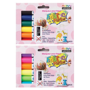 우찌다 패브릭마카/6색/10색/12색/섬유데코펜/문구컬렉션