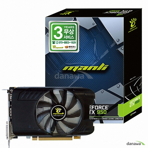 MANLI 지포스 GTX950 Black Knight D5 2GB_이미지