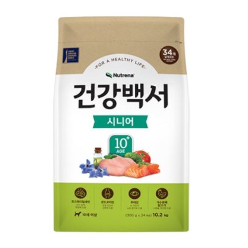 뉴트리나 독 건강백서 시니어 10세 이상 10.2kg (1개)_이미지