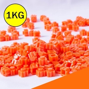 [불명] 1KG  06.디폼블럭 주황색 약5600개  8mm
