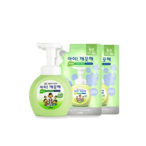<b>아이</b><b>깨끗해</b> 핸드워시거품형 용기250ml+<b>리필</b>2개 복숭아