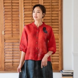 티엔피인터내셔날 마담4060 엄마옷 여름생활한복에코인견상의-QKC2404017미시옷/중년여성의류/빅사이즈/할머니옷/50대/60대여성옷