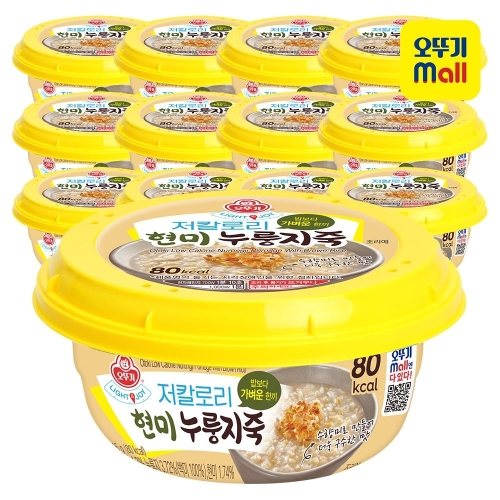 오뚜기 저칼로리 현미누룽지죽 215g (12개)