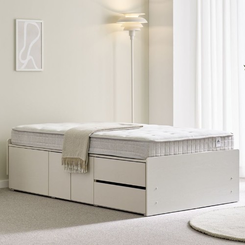 파로마 네오 엘코브 2단 무헤드 수납 침대 K (본넬스프링)_이미지