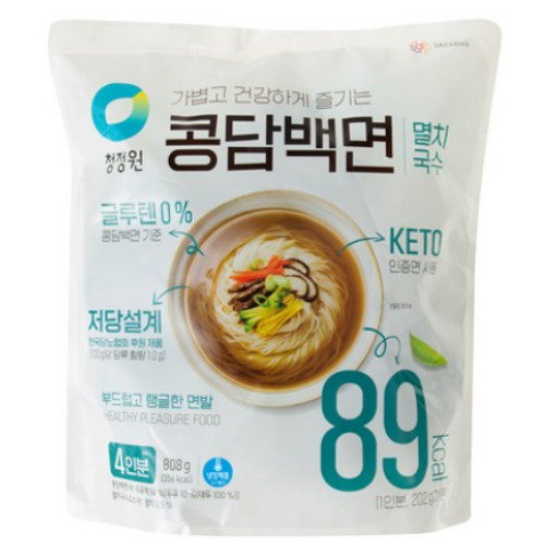 대상 청정원 콩담백면 멸치국수 4인분 808g
