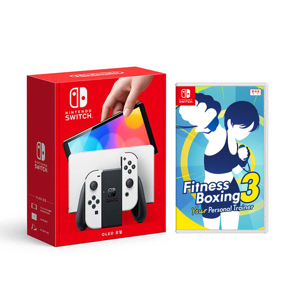 Nintendo 닌텐도 스위치 OLED 2인용 게임 패키지 (피트니스 복싱 3)