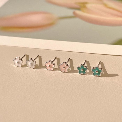 브이와이 여자 러블리 플라워 귀걸이_A31125