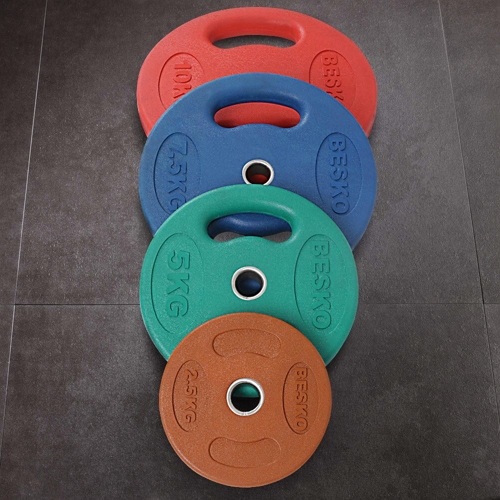 고무코팅 바벨 컬러 경량 원판