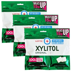 롯데 자일리톨 껌 오리지날 리필 115g 3개GUM 입가심_이미지