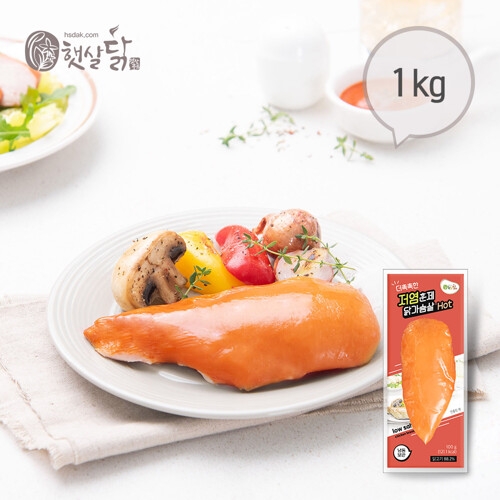 햇살닭 더 촉촉한 저염훈제닭가슴살 HOT 100g