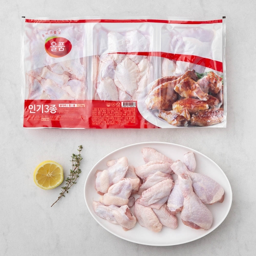 올품 3종 세트 닭다리 400g + 윗날개 400g + 아랫날개 400g 냉장_이미지