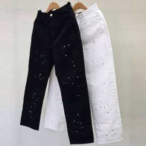 나야홍 빅사이즈빈티지바지 T967L503 스캐터난스판보이핏팬츠 CA_이미지