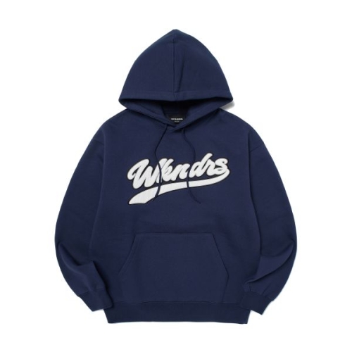위캔더스 WKNDRS BASEBALL APPLIQUE HOODIE NAVY WS2502HD03NV 413818_이미지