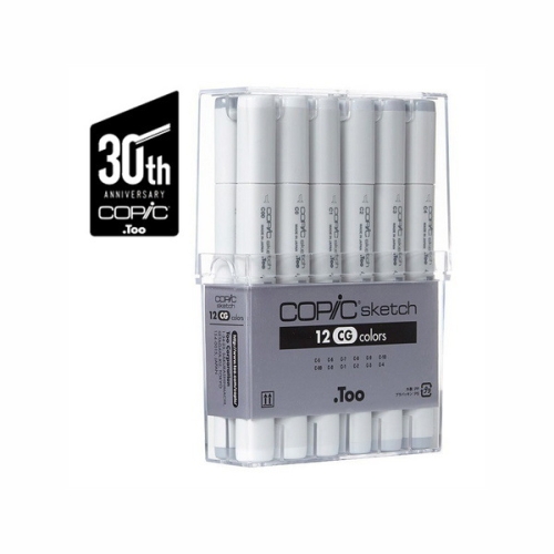 코픽 스케치마카 세트 12색 (웜그레이)_이미지
