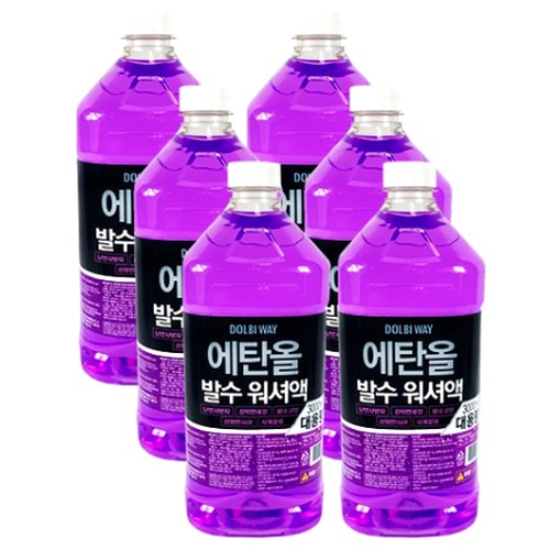 돌비웨이 대용량 에탄올 발수 워셔액 3L (6개)_이미지
