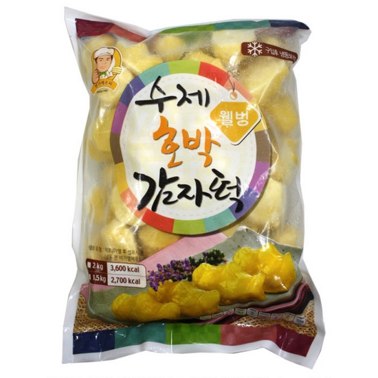명가에프씨 수제 웰빙 호박 감자떡 2kg (1개)