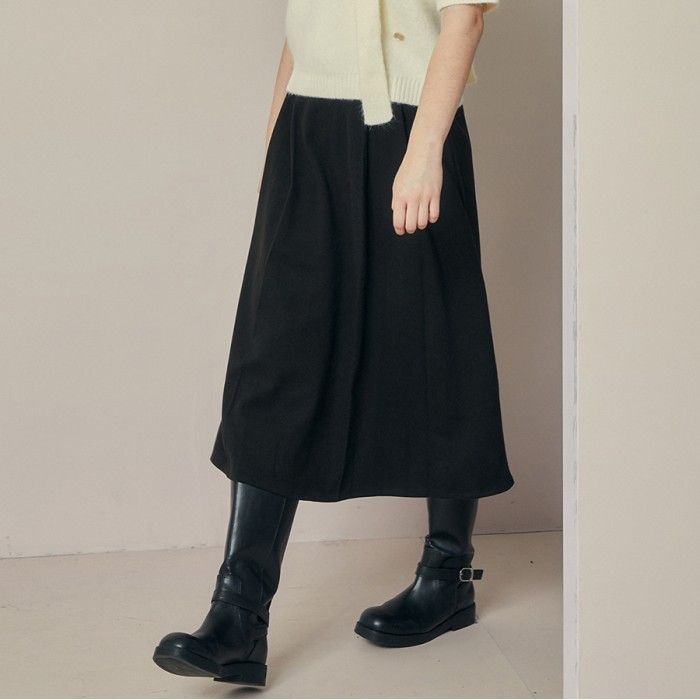 JJ지고트 벨티드 플리츠 스커트 GRCP0SKW51_이미지