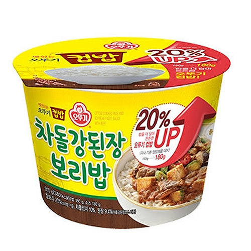 오뚜기 맛있는 오뚜기 컵밥 차돌강된장보리밥 310g이미지입니다. 누르면 해당 게시물로 새창이동합니다.