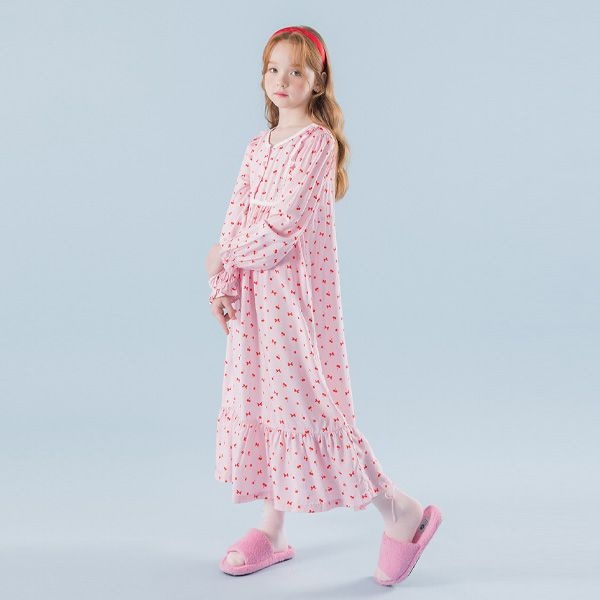 아이러브제이 HA.리본체리 원피스 잠옷 HYSSL01