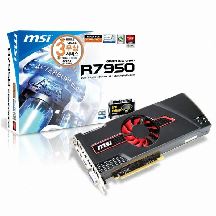 MSI 라데온 HD 7950 R7950-2PMD3GD5 OC D5 3GB