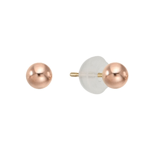 미니골드 여성 14K 핑크금볼 4mm 귀걸이_ENOM4057