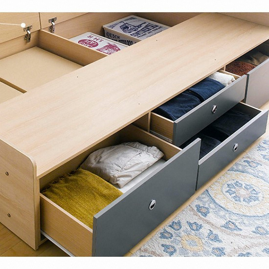 동서가구 킨더 수납헤드 2단 침대 Q (양면본넬스프링)_이미지