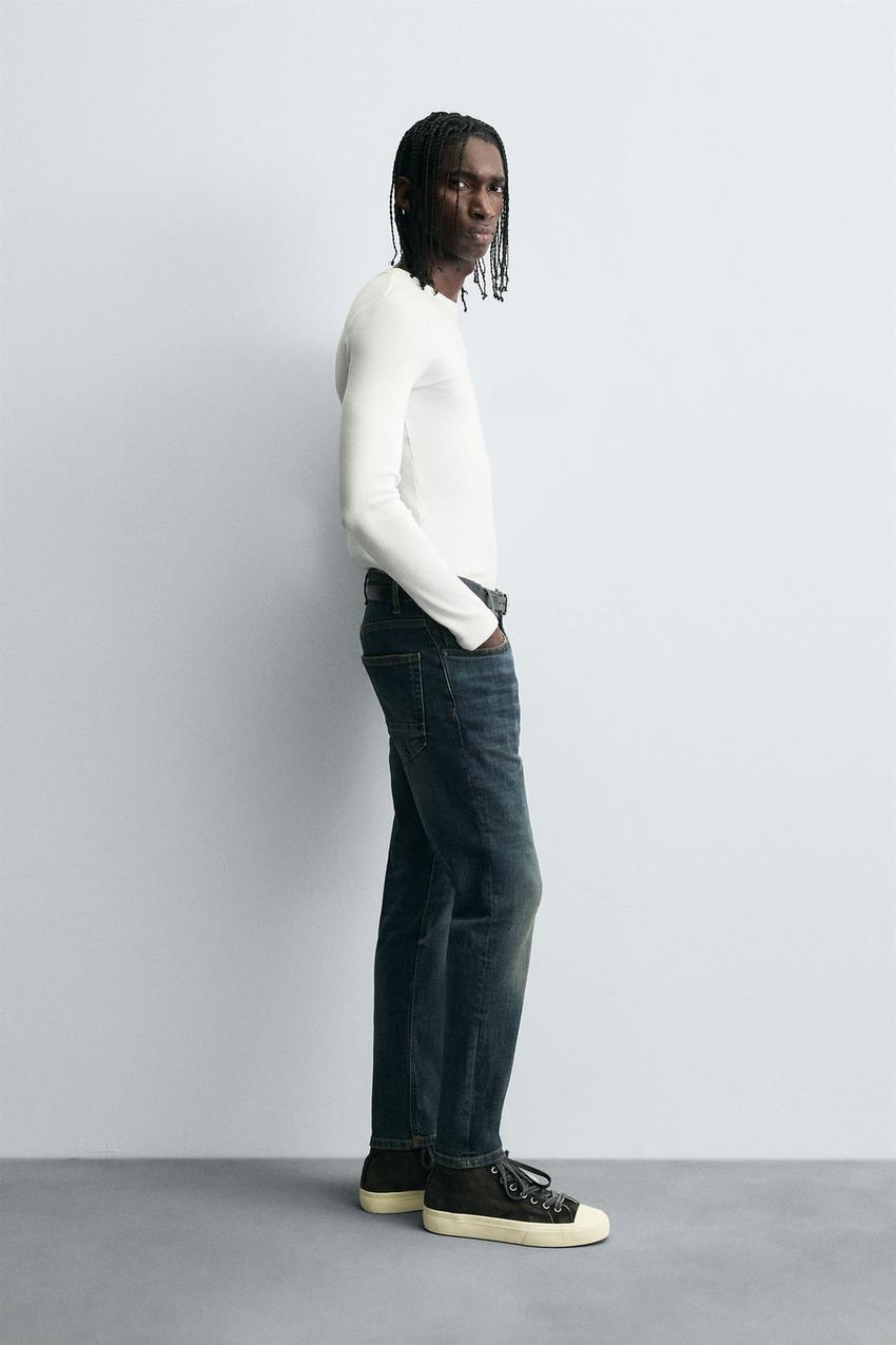 자라 국내 남성 JEANS SKINNY CROPPED FIT 블루 6045/340/407 Men 3375548_이미지