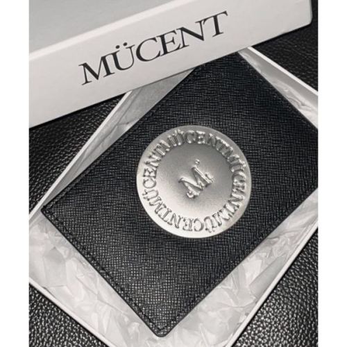 무센트 MUCENT 셀럽픽 원형 메탈 로고 사피아노 카드 지갑 P00000MN 58671_이미지