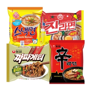 농심 짜파게티5개 + 신라면5개 + 스낵면5개 + 진라면매운맛5개_이미지
