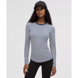 홀드수 타이즈 긴팔 셔츠 Minute 스트라이프 화이트 클럽 블루 1747112