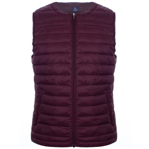 트레비스 로고 심플 경량패딩 베스트 TM19WDV01 (BU, 버건디)