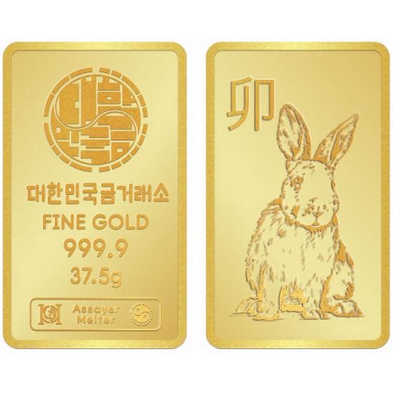 대한민국금거래소 2023 계묘년 토끼 골드바 37.5g_이미지