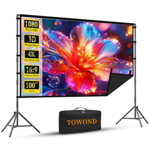 TOWOND 야외 프로젝터 스탠드 블랙 스크린 해외구매