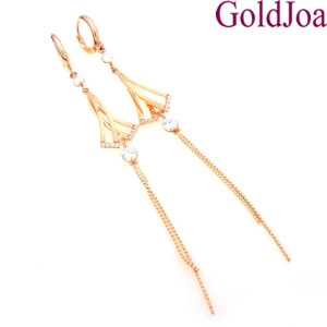 14k 웅장한 롱 원터치 큐빅 14k귀걸이 lov-10830-1e