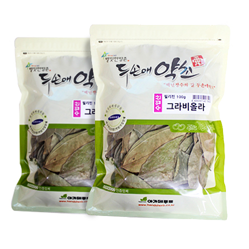 두손애약초 그라비올라 100g이미지입니다. 누르면 해당 게시물로 새창이동합니다.