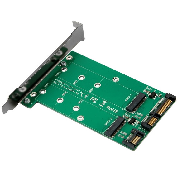라이트컴 COMS 2포트 M.2 to SATA 컨버터 (KS974)_이미지